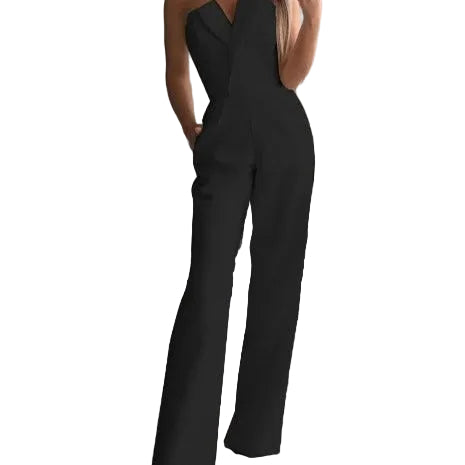 Dame Jumpsuit Ermeløs Rød Slank Passform 0