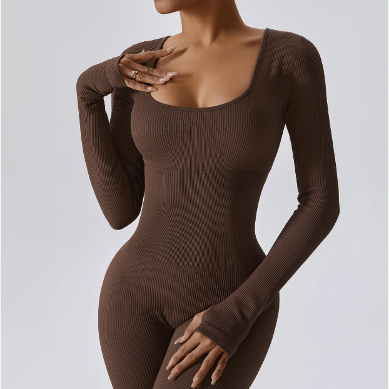 Dame Jumpsuit Langermet Sporty Design 8