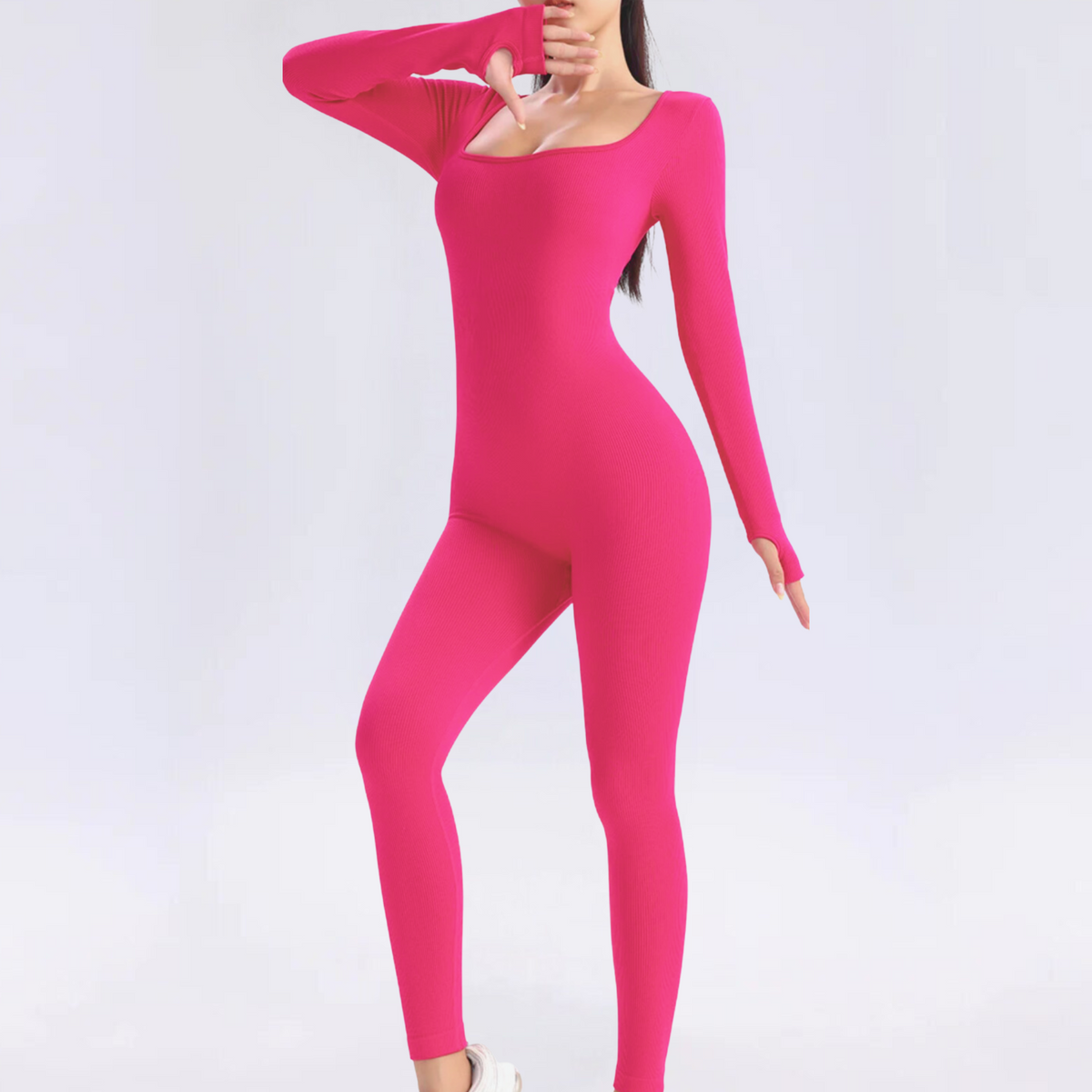 Dame Jumpsuit Langermet Sporty Design 9
