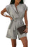 Dame Jumpsuit Lin og Bomull Enkelt Knapp Avslappet Design 0