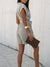 Dame Jumpsuit Lin og Bomull Enkelt Knapp Avslappet Design 2