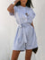 Dame Jumpsuit Lin og Bomull Enkelt Knapp Avslappet Design 5