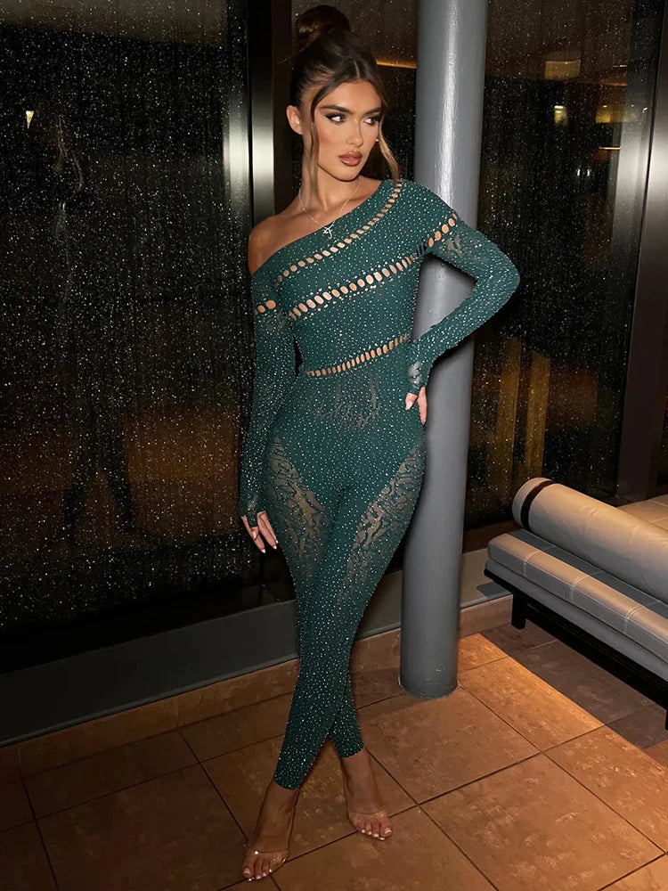 Dame Jumpsuit Off Shoulder Langermet 2