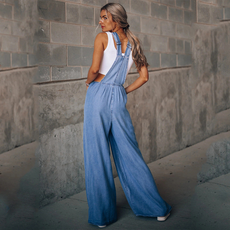 Dame Jumpsuit Stilig Denim Design Komfortabel Allsidig 2