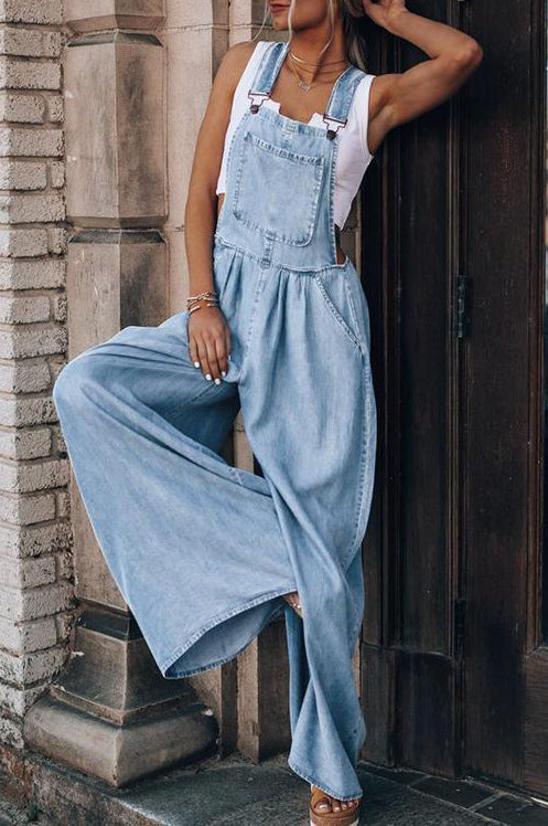 Dame Jumpsuit Stilig Denim Design Komfortabel Allsidig 4