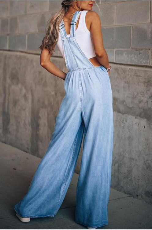 Dame Jumpsuit Stilig Denim Design Komfortabel Allsidig 5