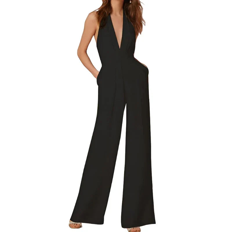 Dame Jumpsuit Tidløs Design Allsidig Stil 2
