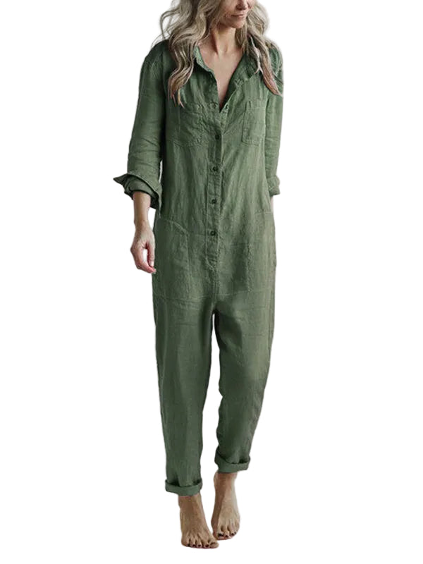 Dame Jumpsuit Uformell med Lange Ermer 0