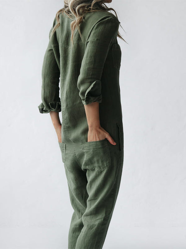 Dame Jumpsuit Uformell med Lange Ermer 2