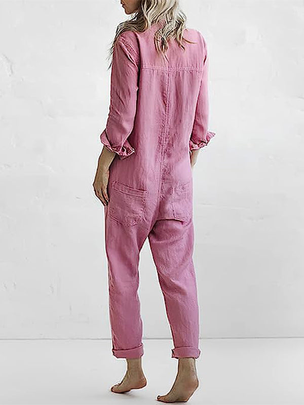 Dame Jumpsuit Uformell med Lange Ermer 6