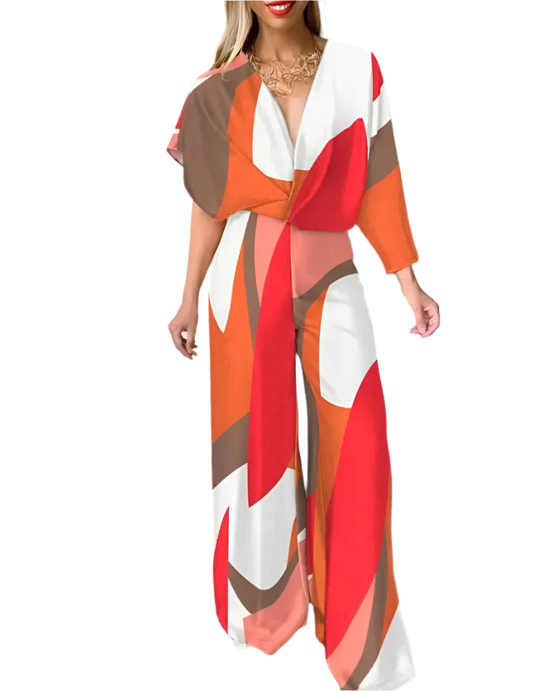 Dame Jumpsuit V-hals Med Vinger 0