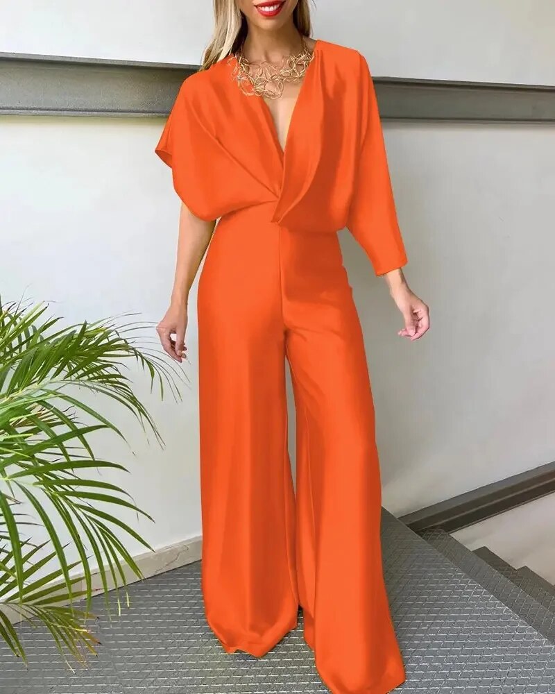 Dame Jumpsuit V-hals Med Vinger 4