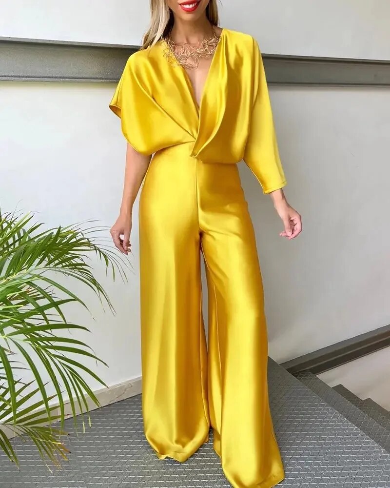 Dame Jumpsuit V-hals Med Vinger 7
