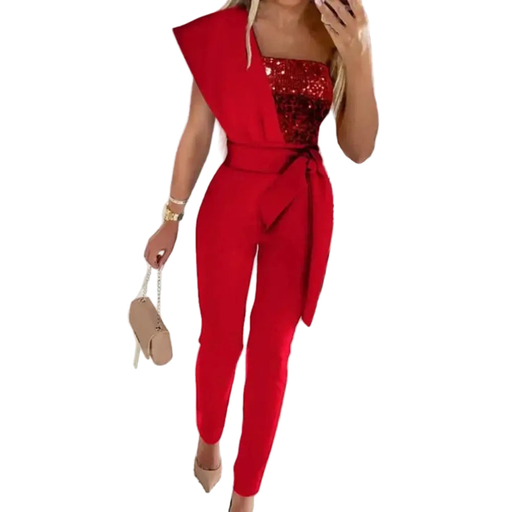 Dame Jumpsuit med Patchwork Design 0