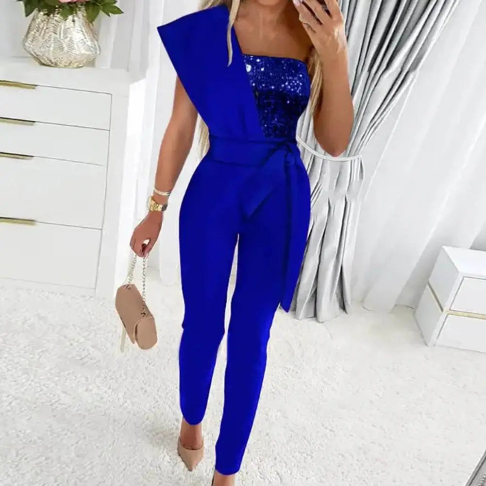 Dame Jumpsuit med Patchwork Design 2