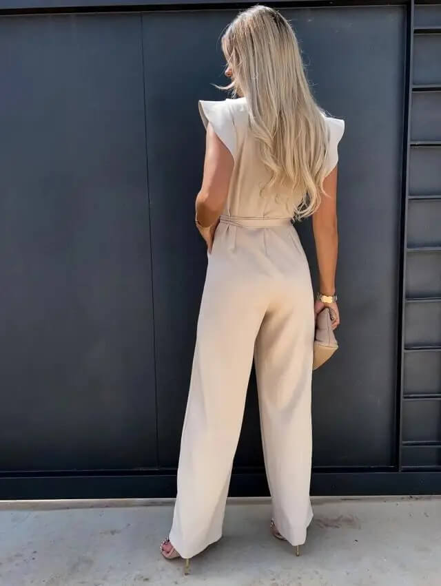 Dame Jumpsuit med Rysjede Ermer 1