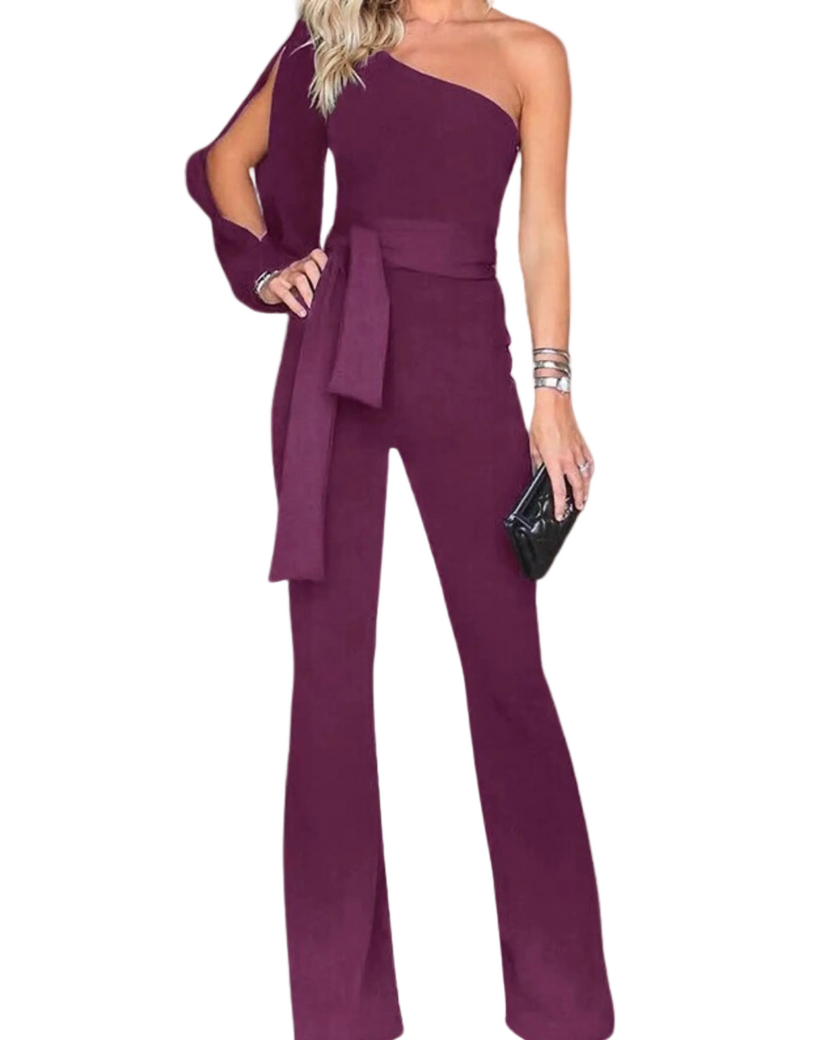 Dame Jumpsuit med Sløyfebelte 0