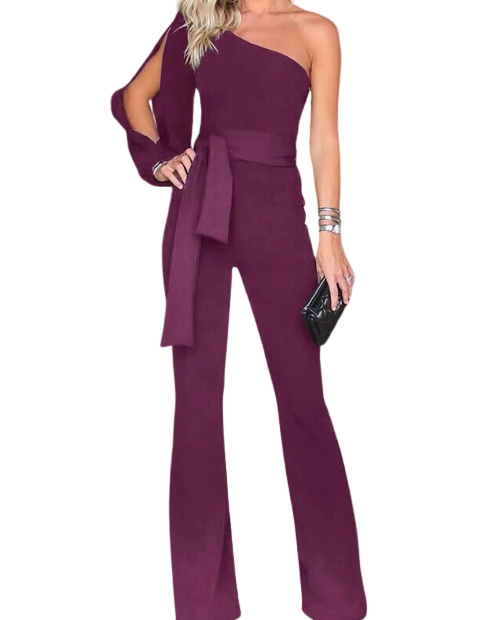 Dame Jumpsuit med Sløyfebelte 0