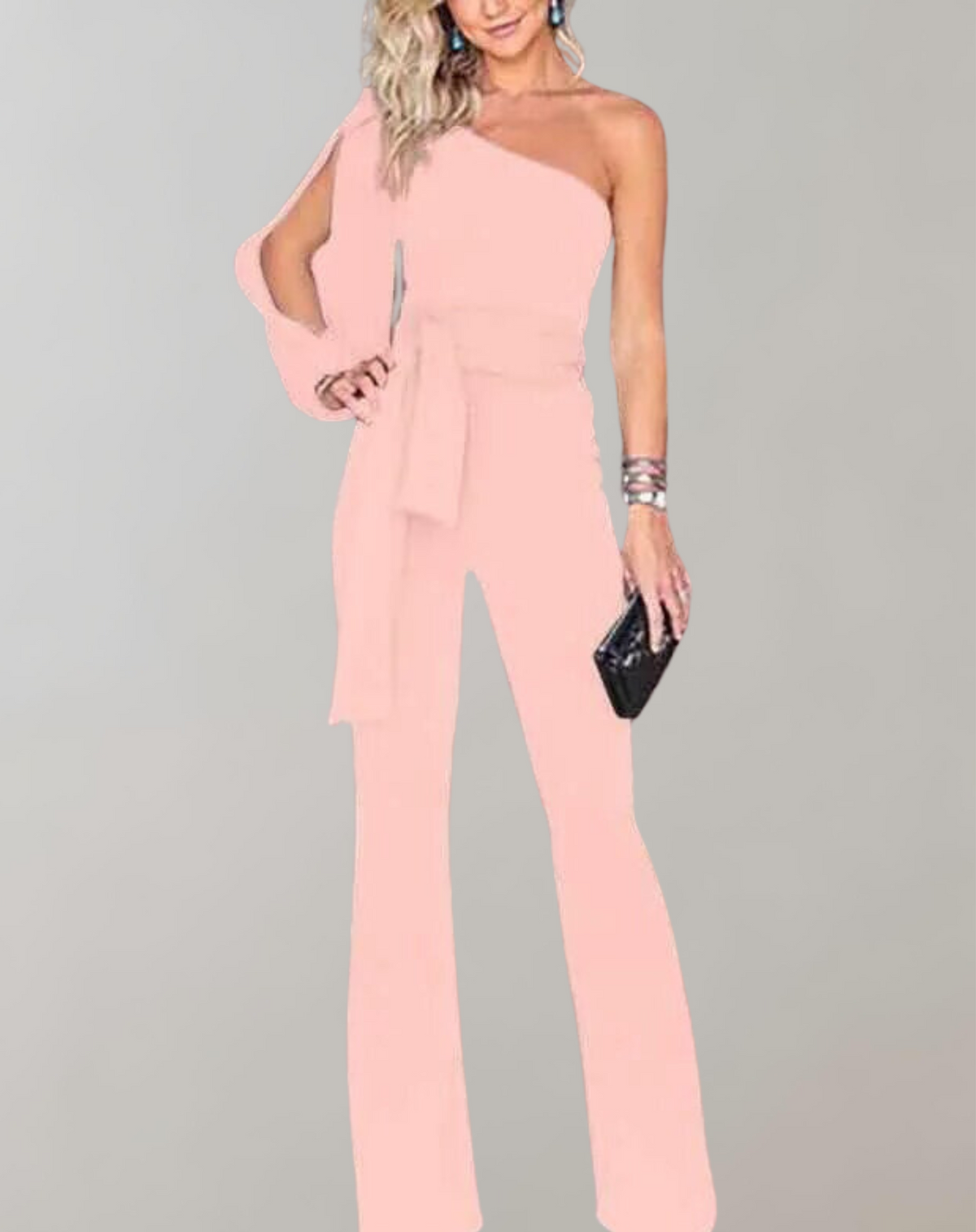 Dame Jumpsuit med Sløyfebelte 11