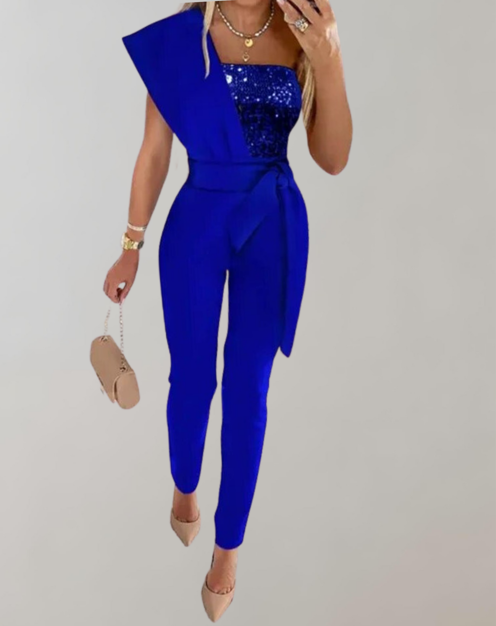 Dame Jumpsuit med Sløyfebelte 4