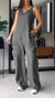 Dame Jumpsuit med V-hals i Denim 8