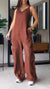 Dame Jumpsuit med V-hals i Denim 9