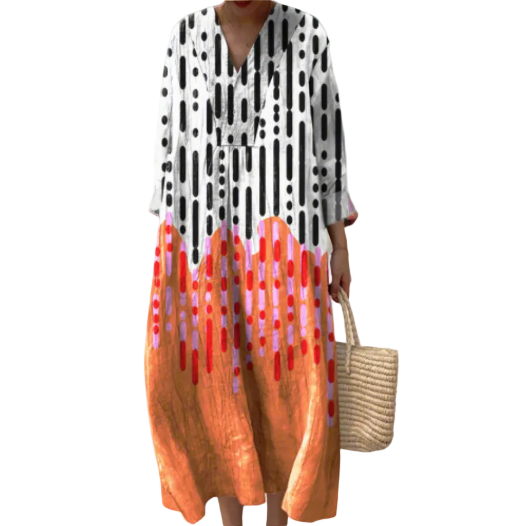 Dame Kjole Geometrisk Design 0