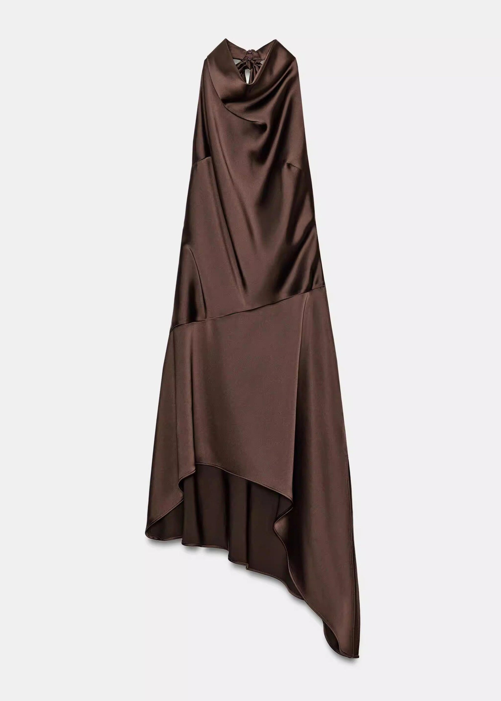Dame Kjole Ryggløs Asymmetrisk Design 4