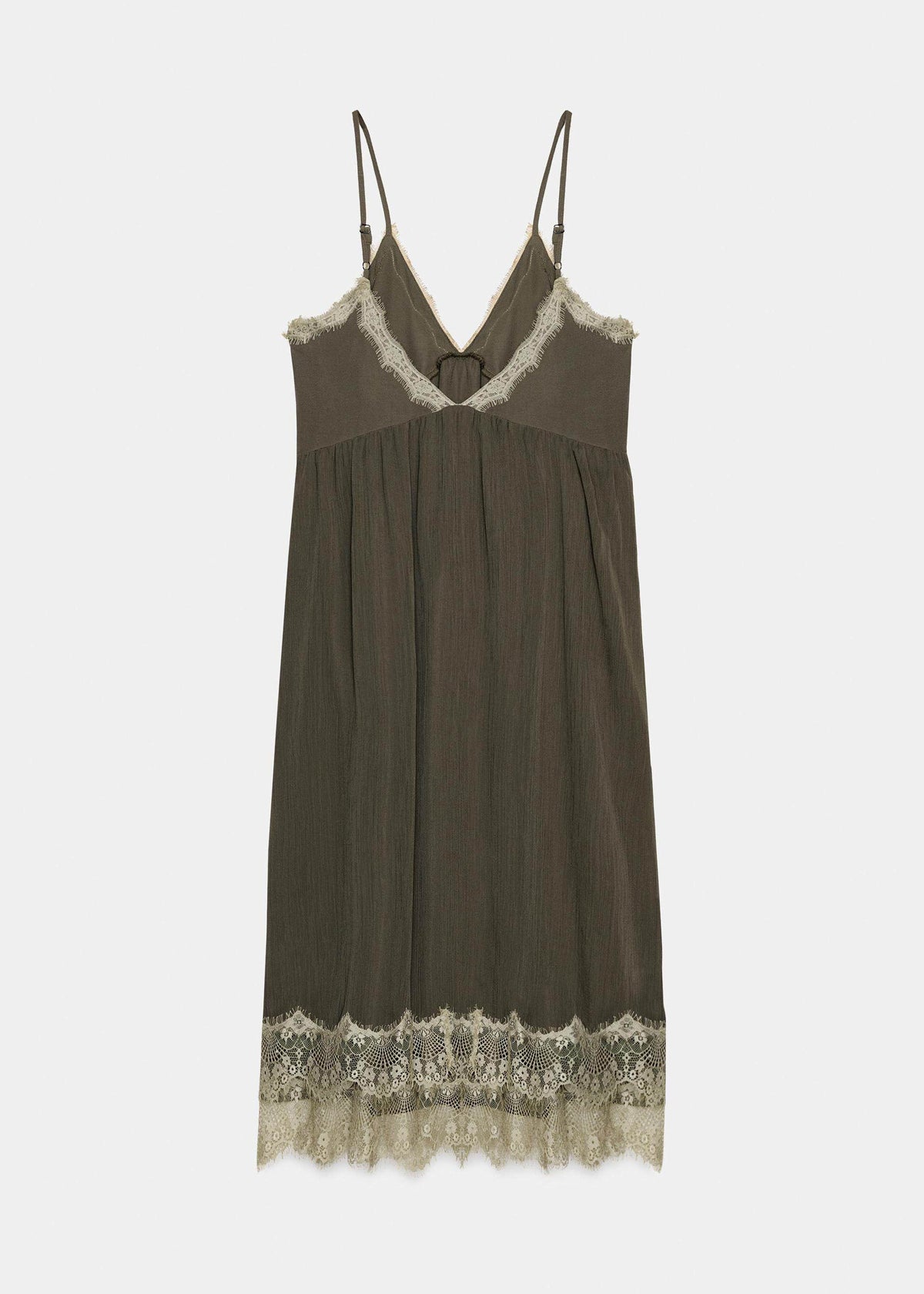 Dame Kjole V-hals Patchwork Spaghetti Stropp 1