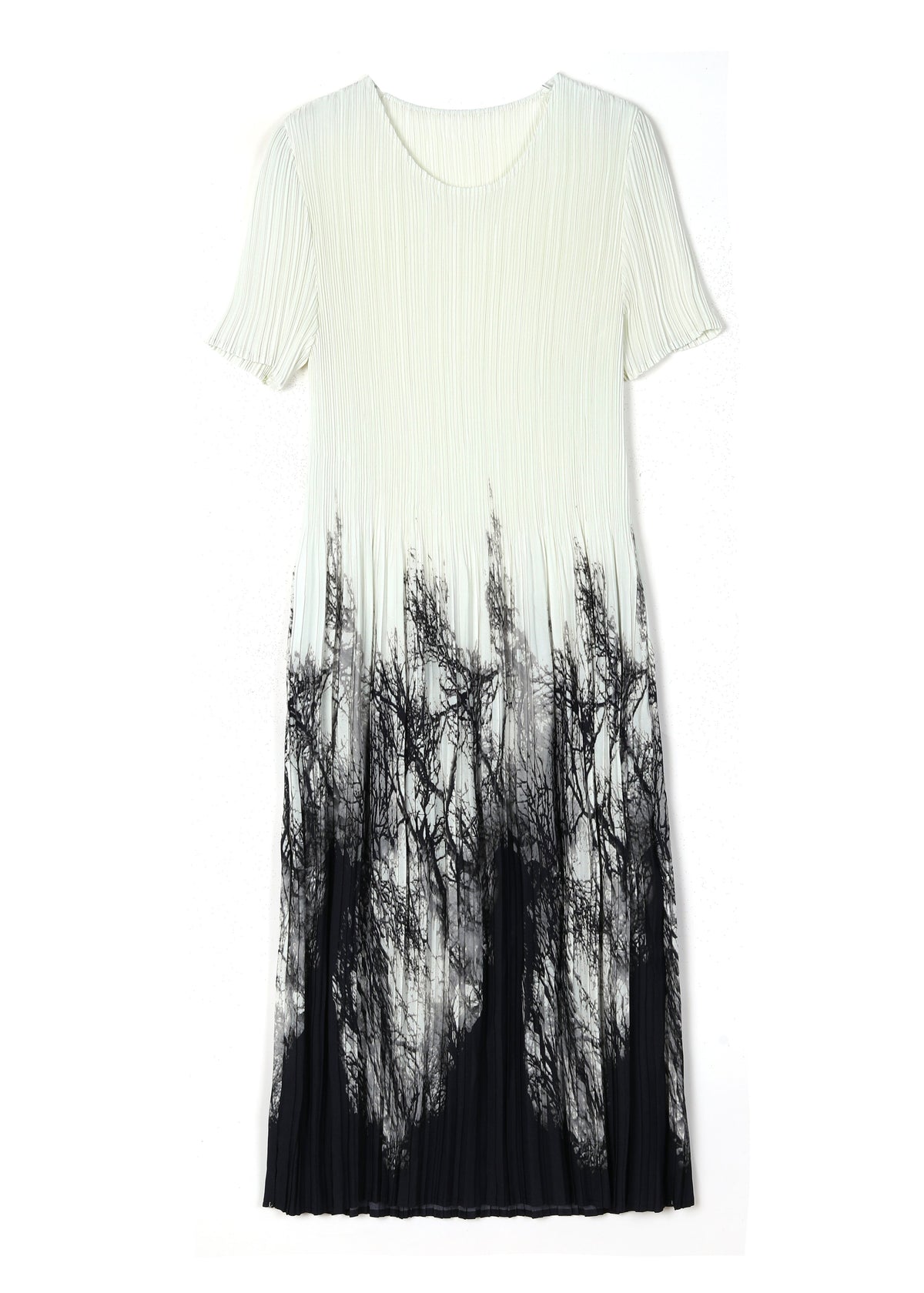 Dame Kjole med Rund Hals og Print i Sommerstil 4