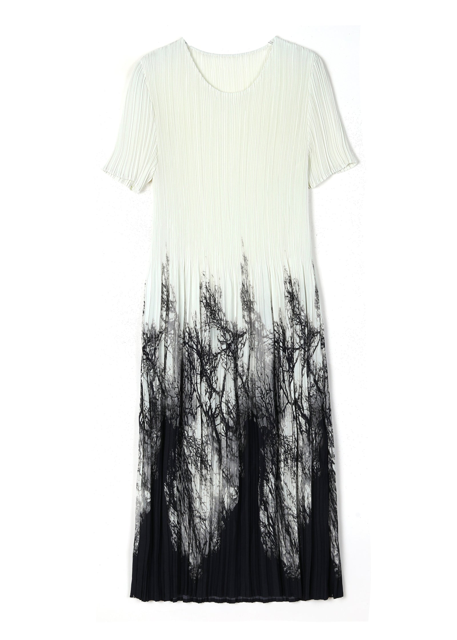 Dame Kjole med Rund Hals og Print i Sommerstil 4