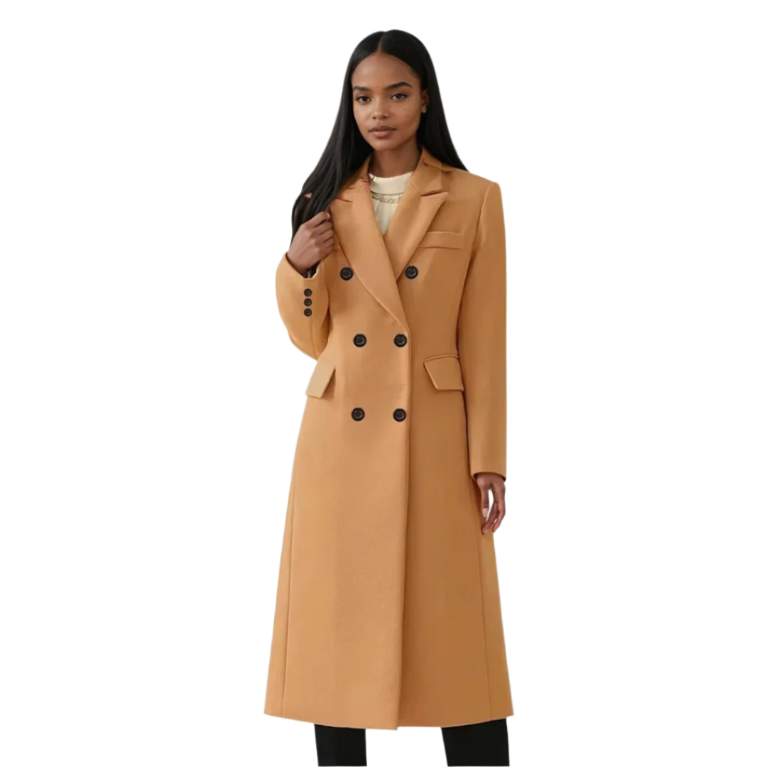Dame Klassisk Frakk Elegant Design 0