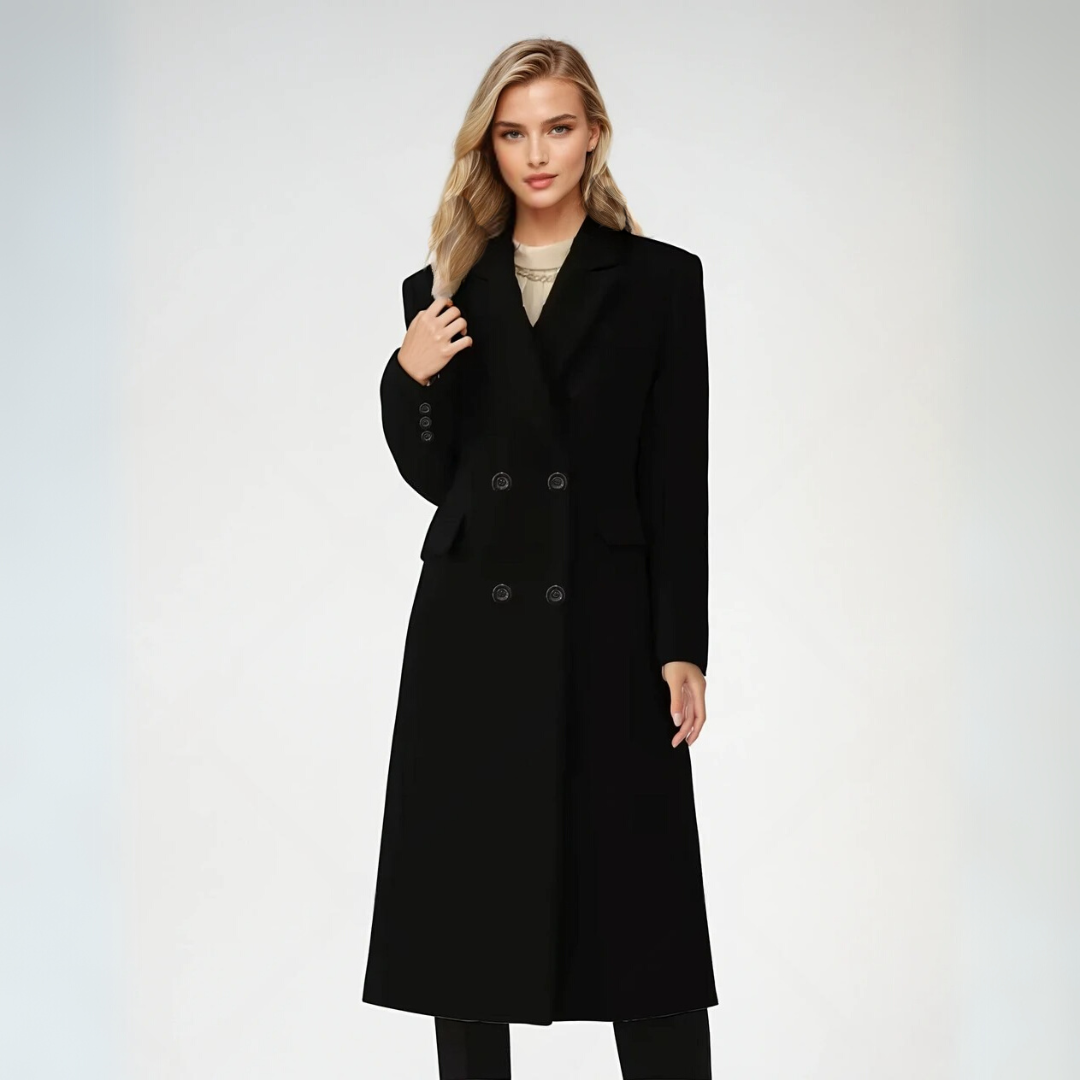 Dame Klassisk Frakk Elegant Design 1