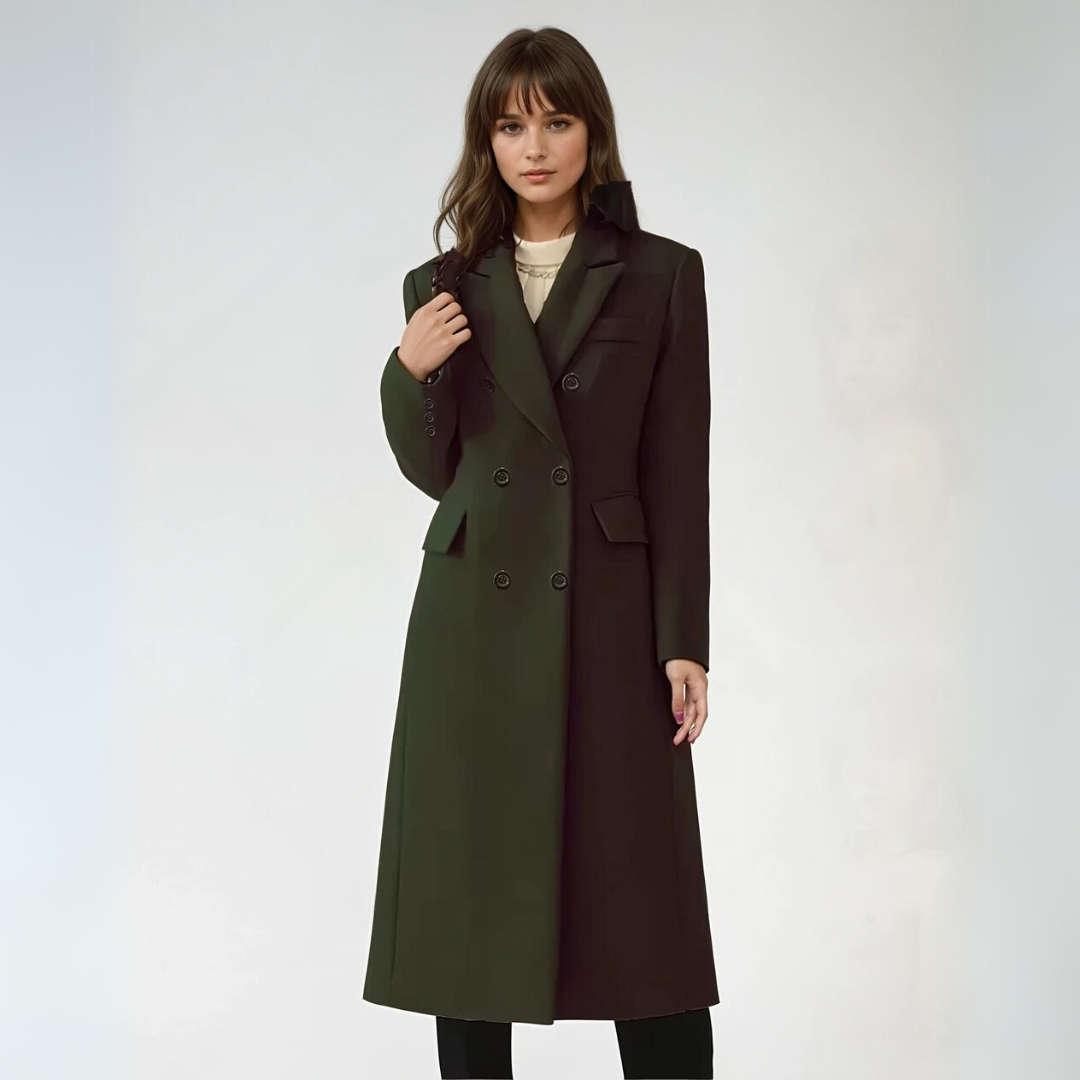 Dame Klassisk Frakk Elegant Design 4