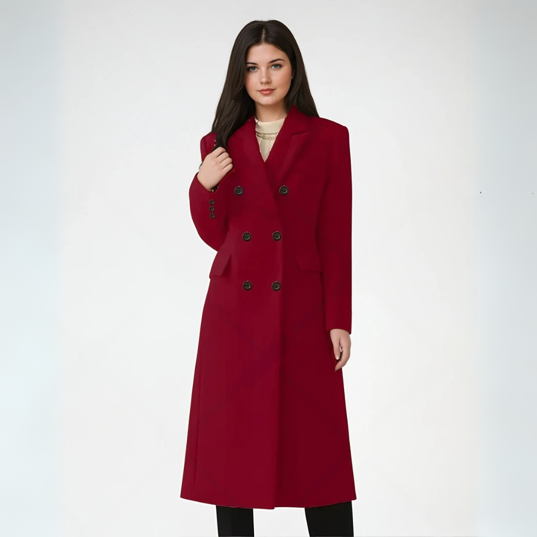 Dame Klassisk Frakk Elegant Design 5