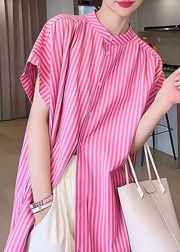 Dame Knappeskjorte Striper Casual 0