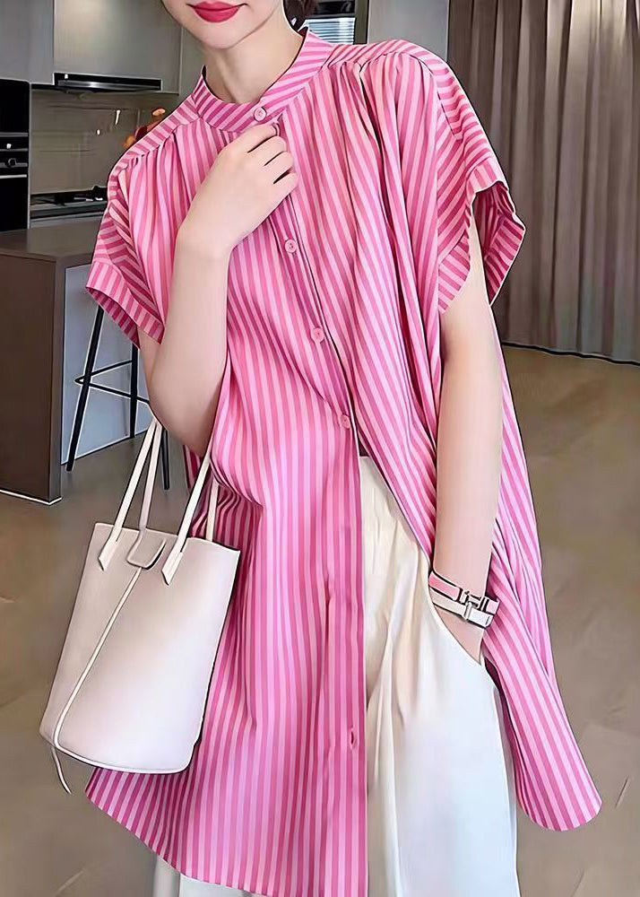Dame Knappeskjorte Striper Casual 2