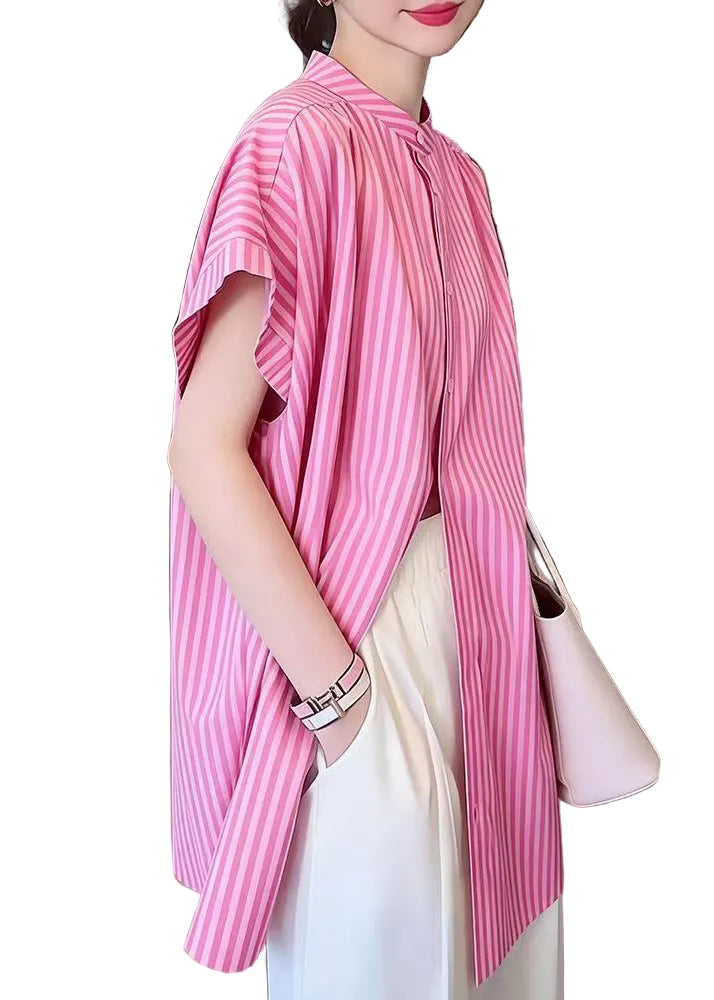 Dame Knappeskjorte Striper Casual 3