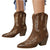 Dame Korte Cowboylaarzen Westernstil Imitasjonsskinn 2