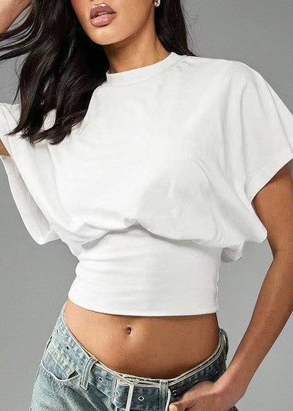 Dame Korte Tank Topper med O-hals 0