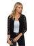 Dame Lace Sleeve Cardigan Åpen Front 0