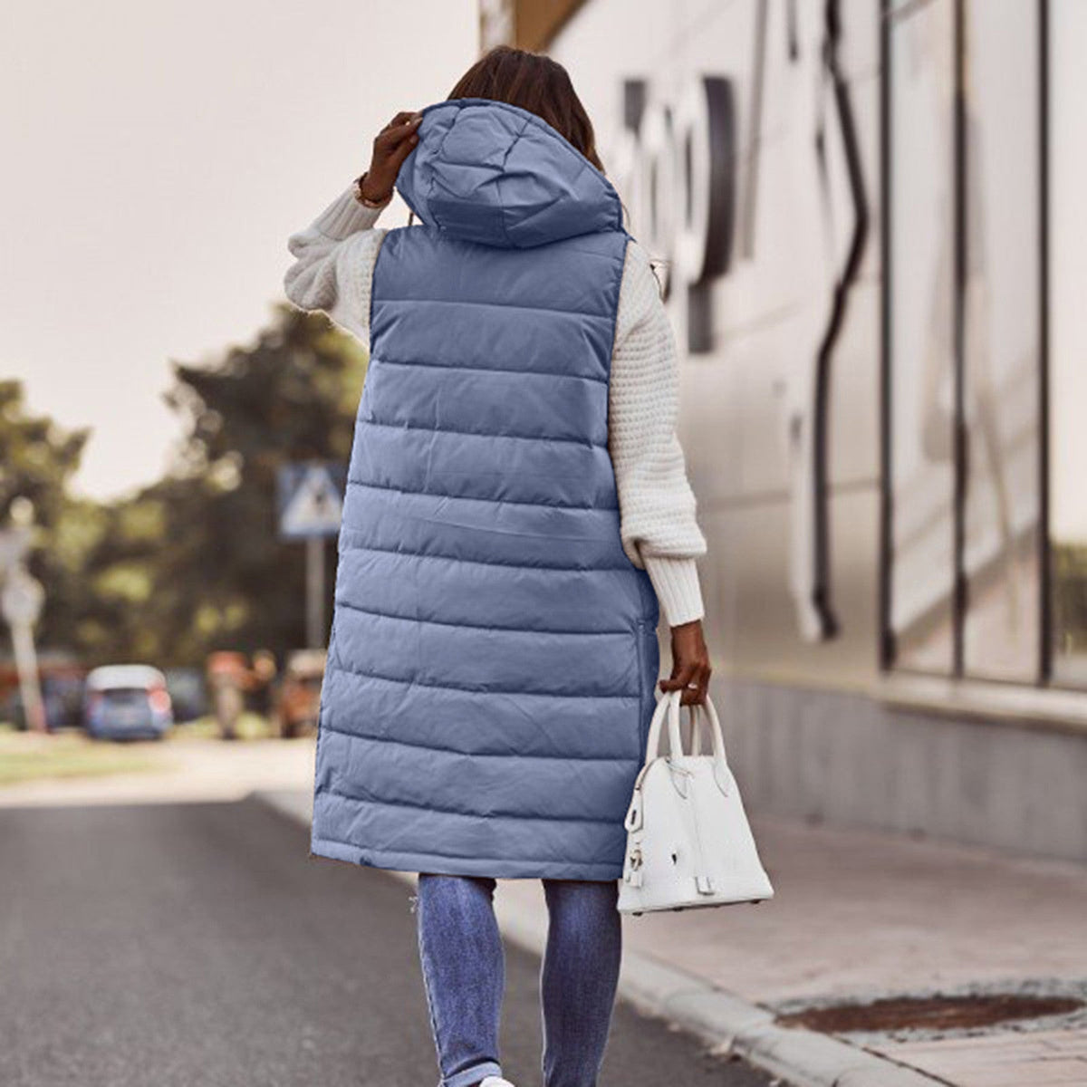 Dame Lang Hettegenser Urban Stil 1