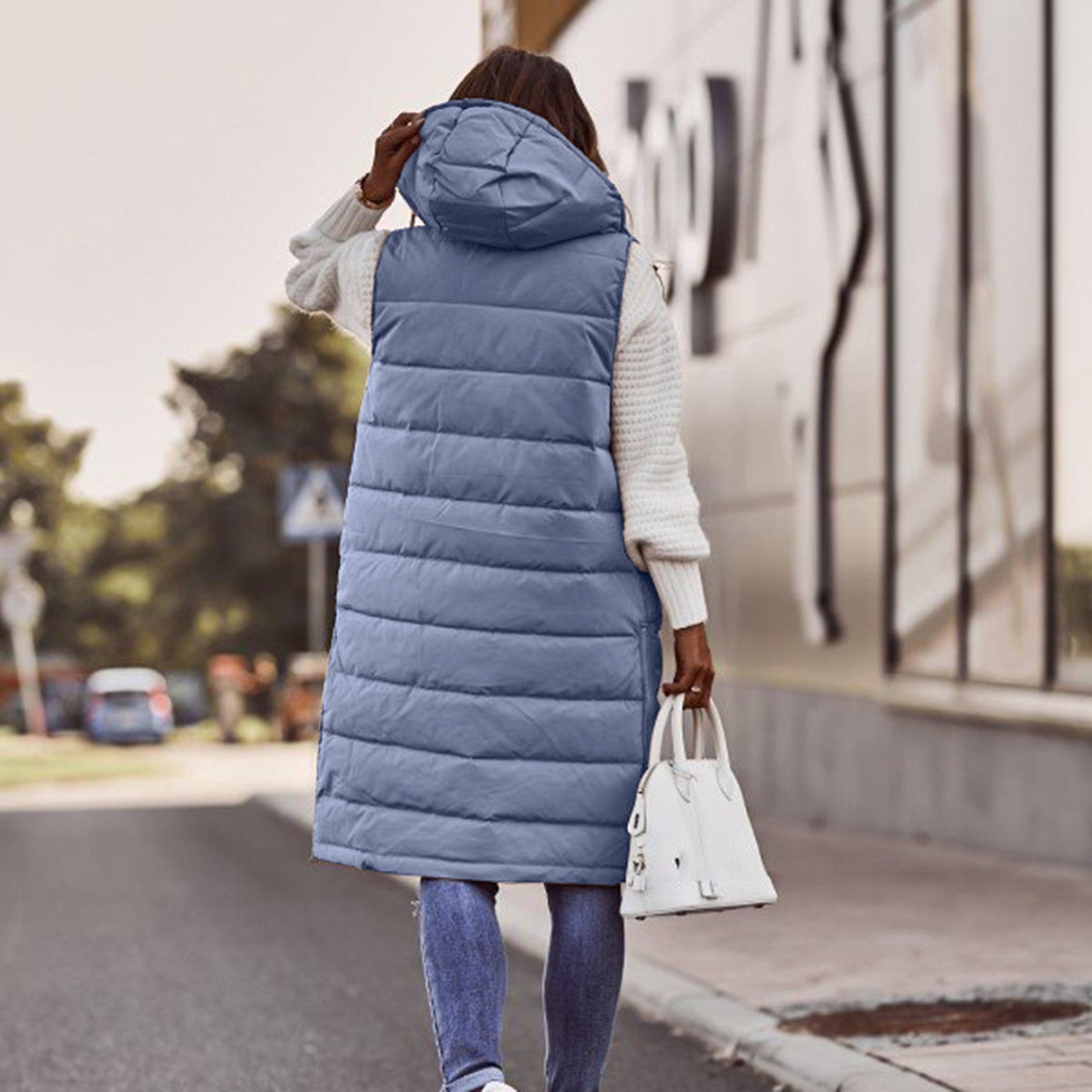 Dame Lang Hettegenser Urban Stil 1