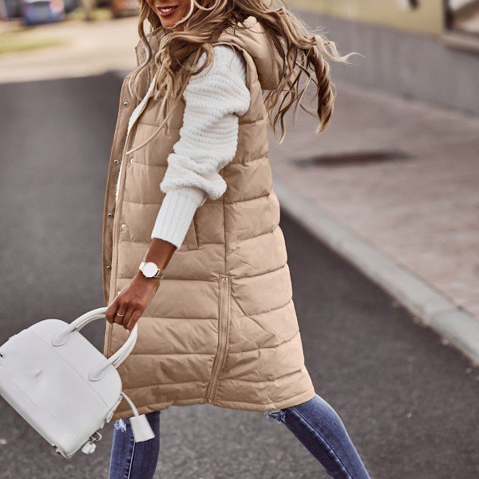 Dame Lang Hettegenser Urban Stil 3