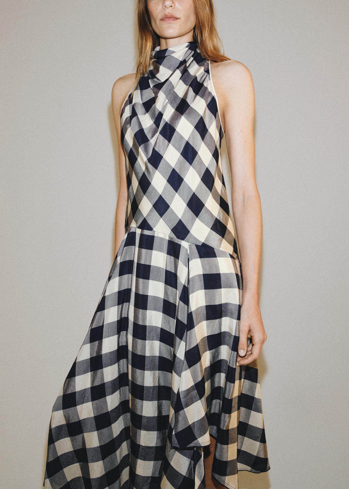 Dame Lang Kjole Asymmetrisk Vintage Stil 1