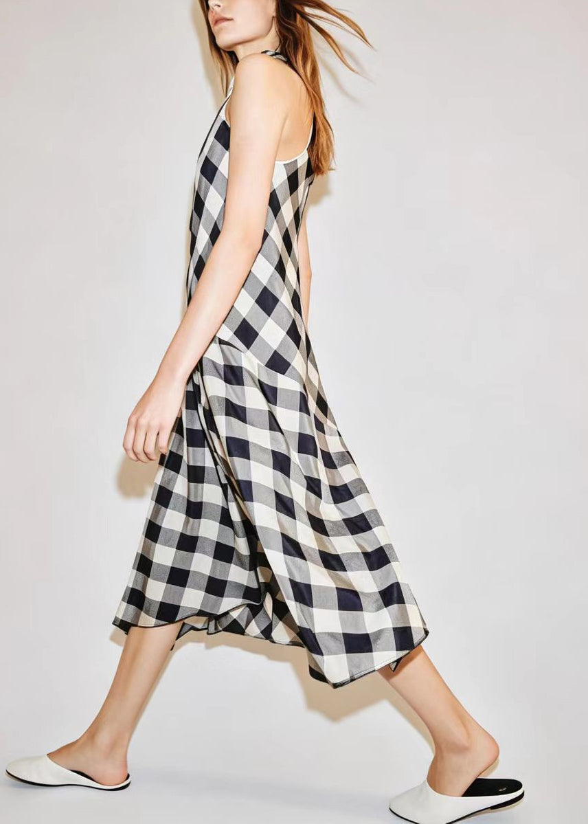 Dame Lang Kjole Asymmetrisk Vintage Stil 2