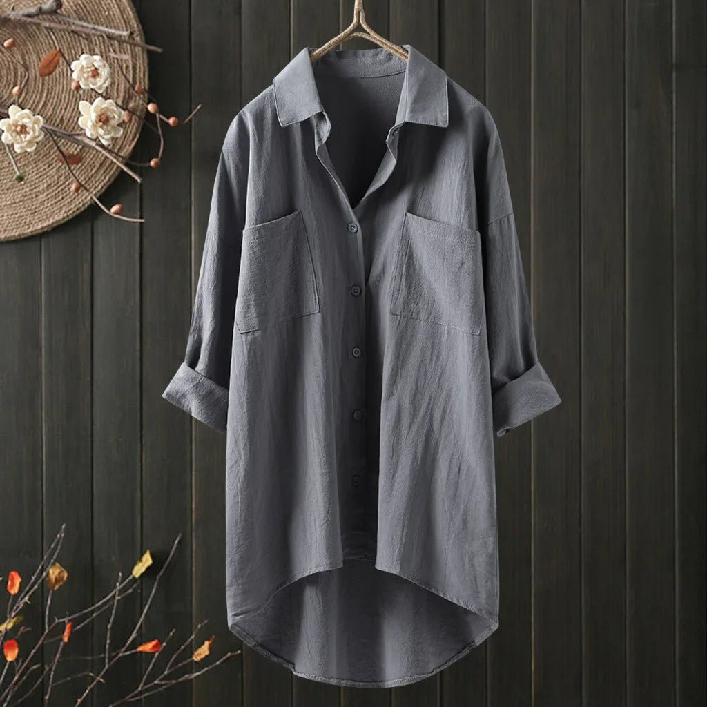 Dame Langermet Bluse Avslappet Stil 7