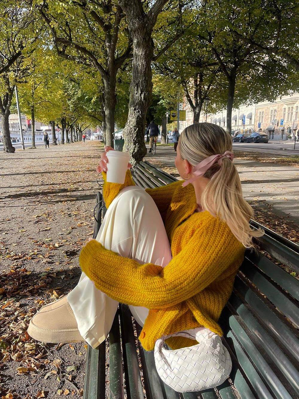Dame Langermet Cardigan Uformell Stil 5