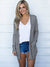 Dame Langermet Strikket T-skjorte Cardigan 3