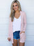 Dame Langermet Strikket T-skjorte Cardigan 5